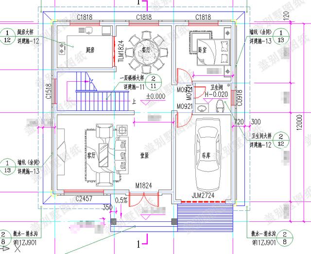 11×11二層帶挑空客廳農(nóng)村小別墅施工效果圖，采用磚混結(jié)構(gòu)，主體造價(jià)20萬(wàn)！