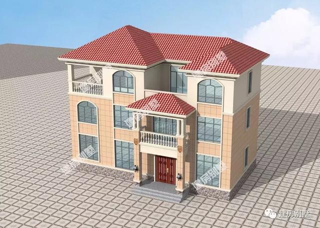 15.9×10.1米三層農(nóng)村別墅圖，配十個臥室，要建就建村里最好的