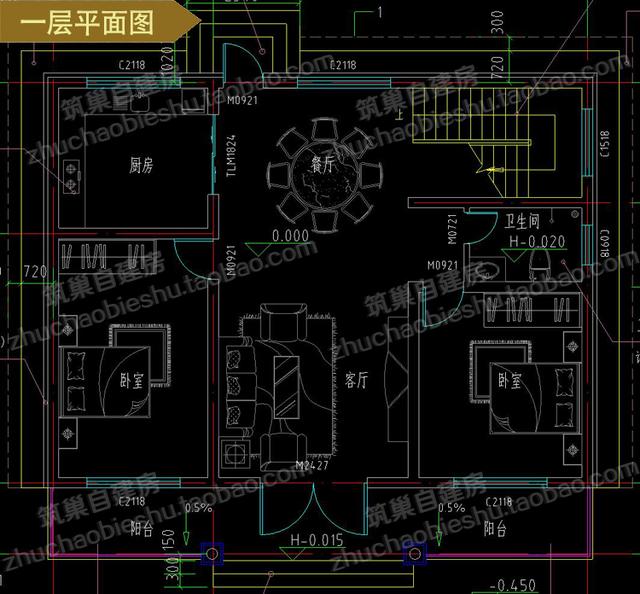 兩款經(jīng)濟實用易建造二層平屋頂農(nóng)村自建房（全套）施工效果圖，造價才25萬