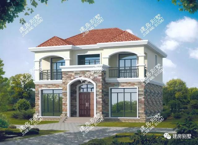 曬3棟兩層別墅完工的效果圖，同一個施工隊建的，風(fēng)格完全不同，你喜歡哪個呢