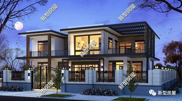 20萬就能建起的二層農(nóng)村別墅圖，現(xiàn)代、實(shí)用、輕奢時尚，年輕人的最愛