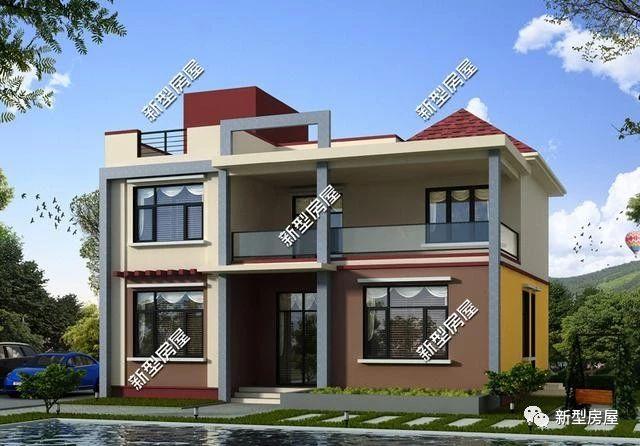 20萬就能建起的二層農(nóng)村別墅圖，現(xiàn)代、實(shí)用、輕奢時尚，年輕人的最愛