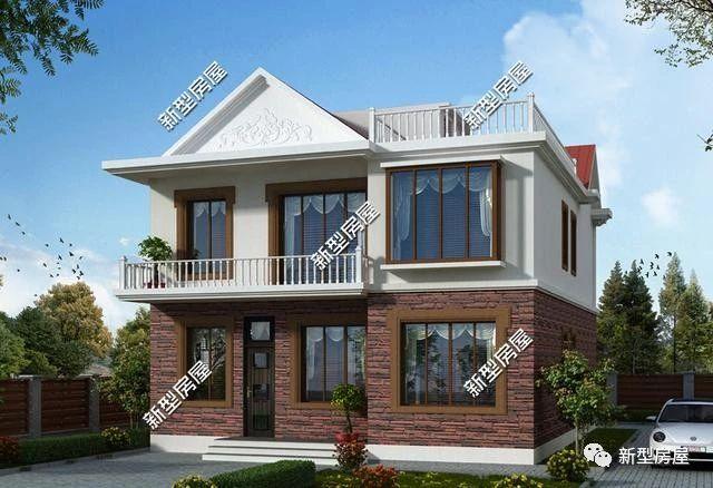 20萬就能建起的二層農(nóng)村別墅圖，現(xiàn)代、實(shí)用、輕奢時尚，年輕人的最愛