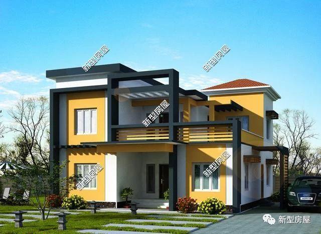 20萬就能建起的二層農(nóng)村別墅圖，現(xiàn)代、實(shí)用、輕奢時尚，年輕人的最愛