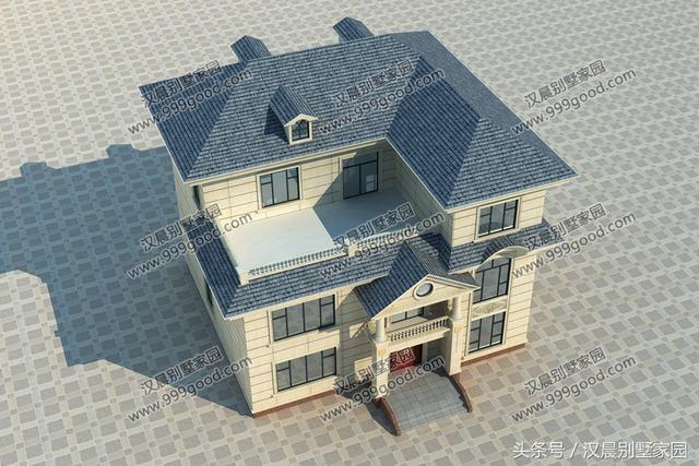 2款造價(jià)40萬左右的三層農(nóng)村小別墅設(shè)計(jì)圖，造型豐富整體和諧，有無車庫都漂亮！