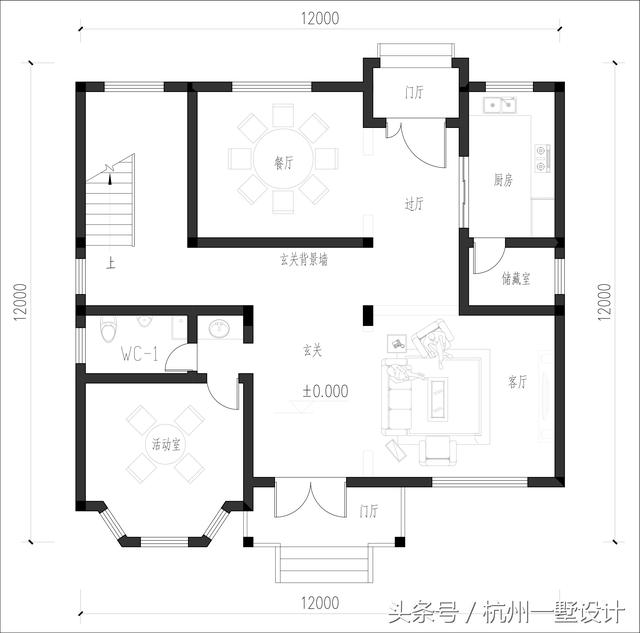 12×12方正的農(nóng)村自建別墅圖，愜意的小庭院 真正的低調(diào)的豪宅！