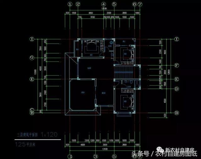 450平的復(fù)式三層豪華別墅設(shè)計(jì)圖，落地窗+大露臺(tái)，建套好房子能住一百年