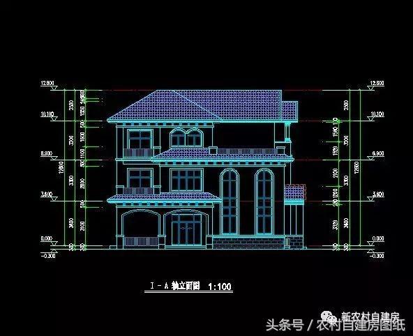 450平的復(fù)式三層豪華別墅設(shè)計(jì)圖，落地窗+大露臺(tái)，建套好房子能住一百年
