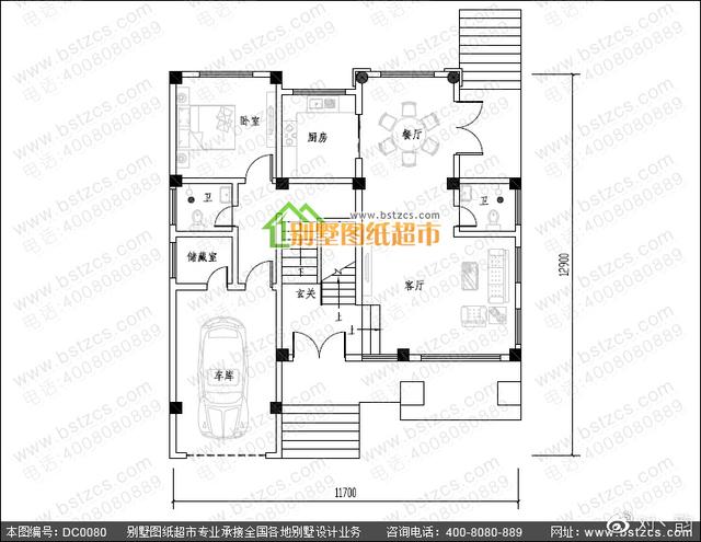 錯層歐式框架結構四層別墅設計效果圖及施工圖