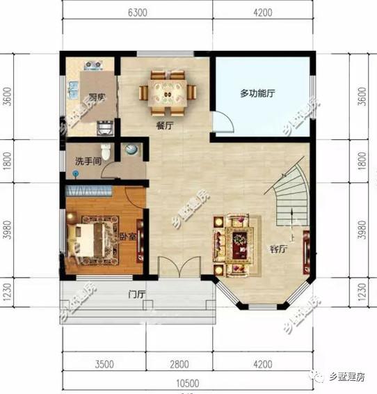 兩款不同風(fēng)格的農(nóng)村自建別墅圖，第一棟現(xiàn)代風(fēng)，第二棟歐式風(fēng)格