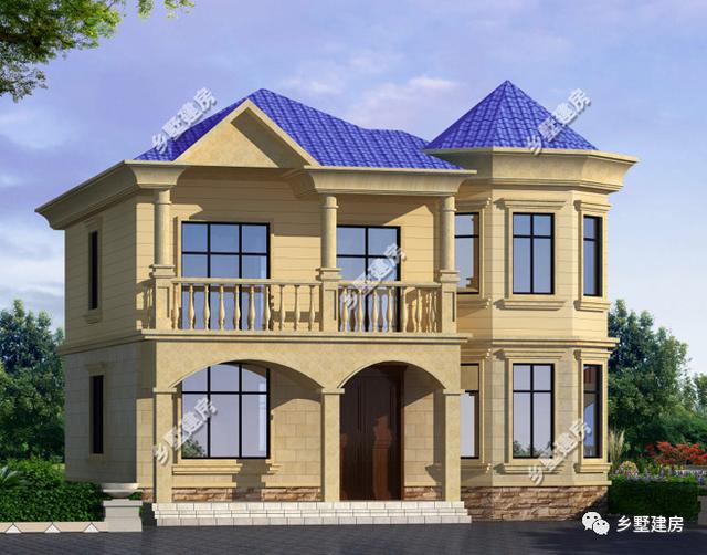 兩款不同風(fēng)格的農(nóng)村自建別墅圖，第一棟現(xiàn)代風(fēng)，第二棟歐式風(fēng)格