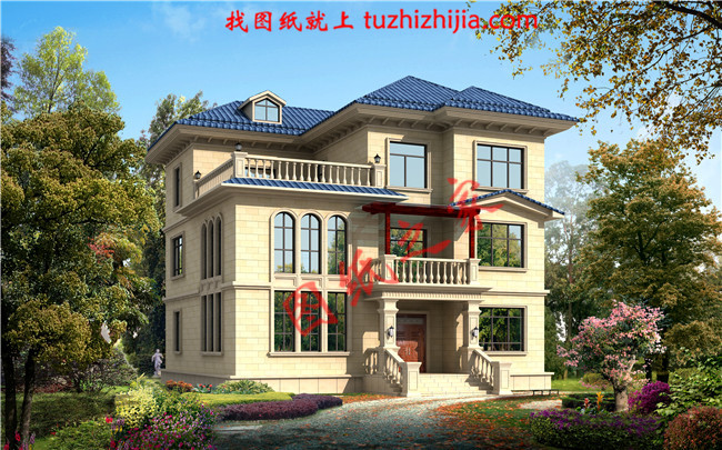 三間三層樓房設(shè)計(jì)圖紙，復(fù)試的設(shè)計(jì)，漂亮的一塌糊涂