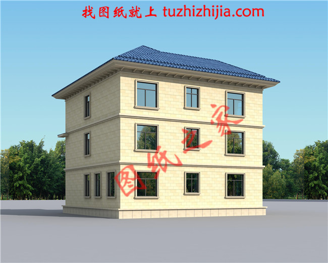 三間三層樓房設(shè)計(jì)圖紙，復(fù)試的設(shè)計(jì)，漂亮的一塌糊涂