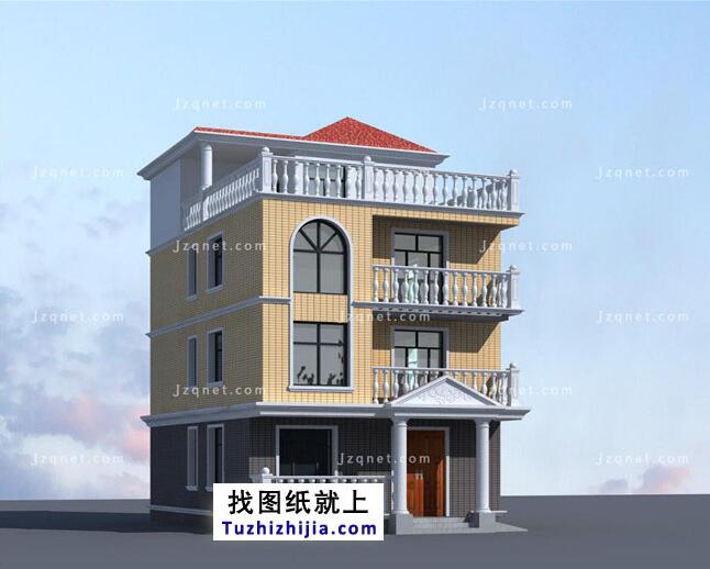 三層半新型農(nóng)村小樓房,面積不大，卻很符合農(nóng)村情況。