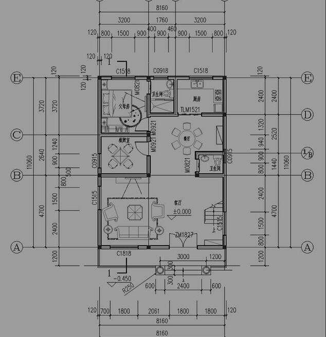 三層半新型農(nóng)村小樓房,面積不大，卻很符合農(nóng)村情況。