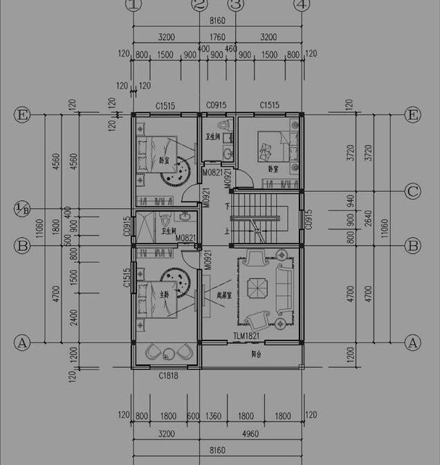 三層半新型農(nóng)村小樓房,面積不大，卻很符合農(nóng)村情況。