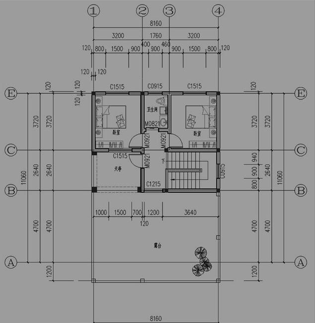 三層半新型農(nóng)村小樓房,面積不大，卻很符合農(nóng)村情況。
