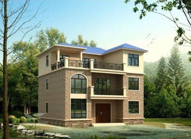 一款簡約風(fēng)格的農(nóng)村小別墅圖，開間12米很實用，還設(shè)有堂屋，保證給你長臉！