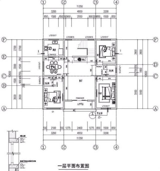 一款簡約風(fēng)格的農(nóng)村小別墅圖，開間12米很實用，還設(shè)有堂屋，保證給你長臉！