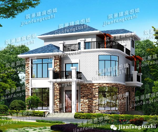 4套120平方米帶露臺(tái)三層農(nóng)村別墅建成案例實(shí)拍圖效果圖對(duì)比圖