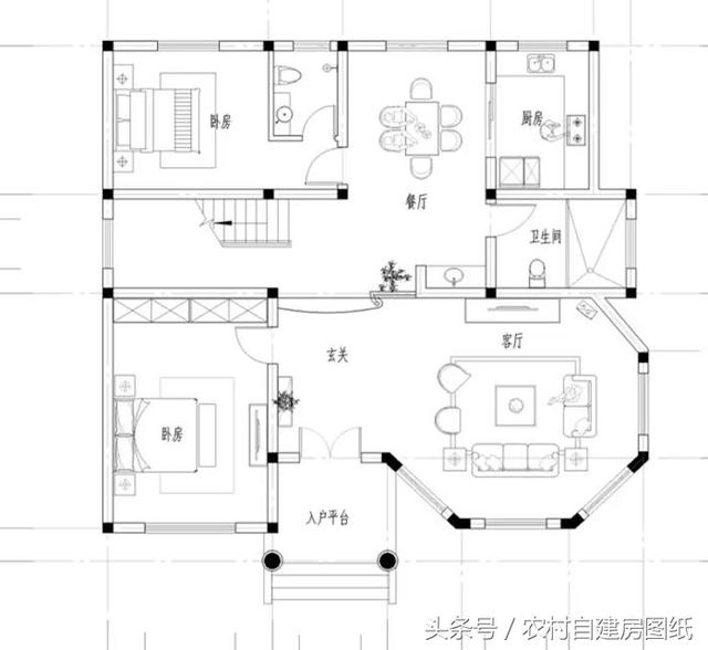 3款二層農(nóng)村小別墅設(shè)計(jì)圖，帶露臺(tái)堂屋臥室多，你更喜歡哪款