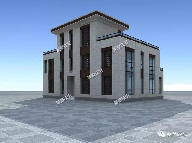 平屋頂新中式別墅圖，一種風(fēng)格，兩種設(shè)計(jì)，好房子就是受歡迎