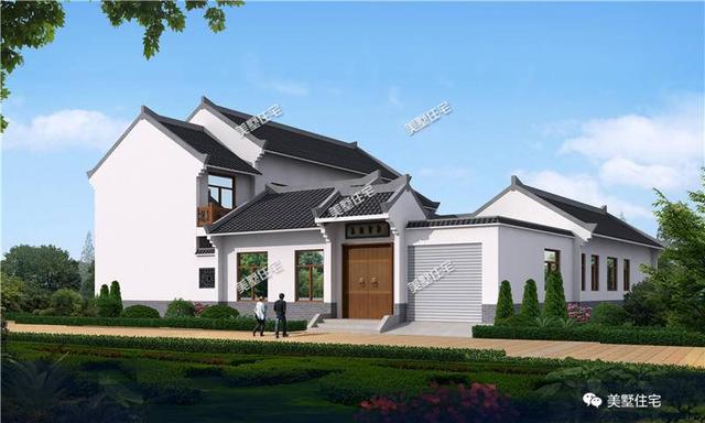 三款中式農(nóng)村別墅圖，青磚黛瓦，如詩(shī)如畫(huà)，透露著不一樣的美