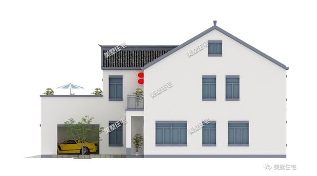 三款中式農(nóng)村別墅圖，青磚黛瓦，如詩(shī)如畫(huà)，透露著不一樣的美