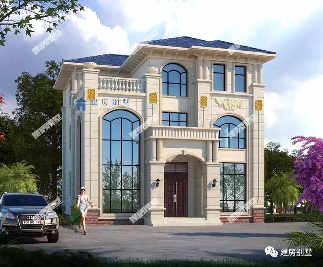 4棟建在農(nóng)村的三層歐式別墅圖，豪華大氣的外觀，建哪一棟都是令人生羨的