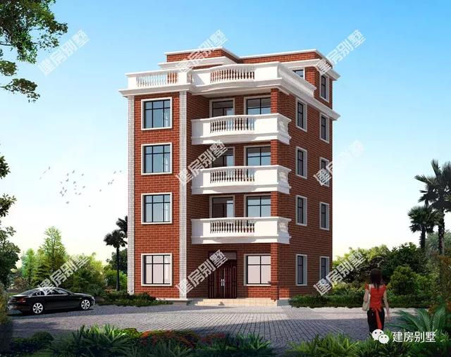 平屋頂多陽(yáng)臺(tái)的五層自建房設(shè)計(jì)圖，這種房比較樸實(shí)簡(jiǎn)單，自住出租都不錯(cuò)