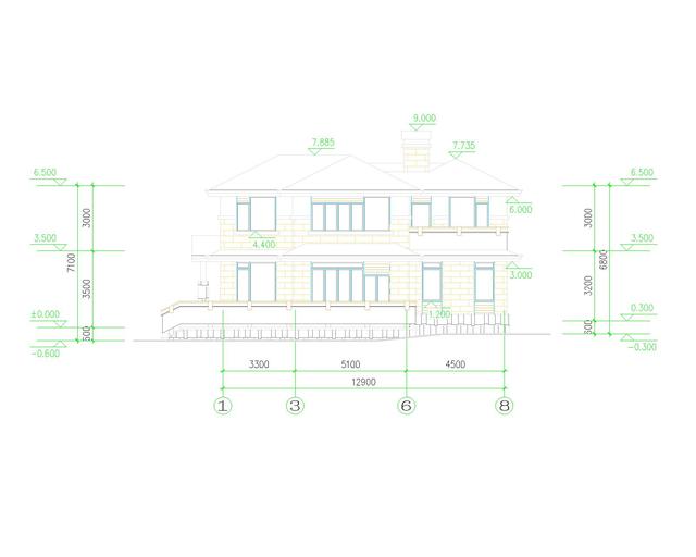 12.9*14.4二層農(nóng)村別墅圖，傳統(tǒng)設計風格與現(xiàn)代設計風格相結合，讓人過目不忘！