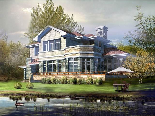 12.9*14.4二層農(nóng)村別墅圖，傳統(tǒng)設計風格與現(xiàn)代設計風格相結合，讓人過目不忘！