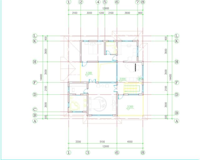 12.9*14.4二層農(nóng)村別墅圖，傳統(tǒng)設計風格與現(xiàn)代設計風格相結合，讓人過目不忘！
