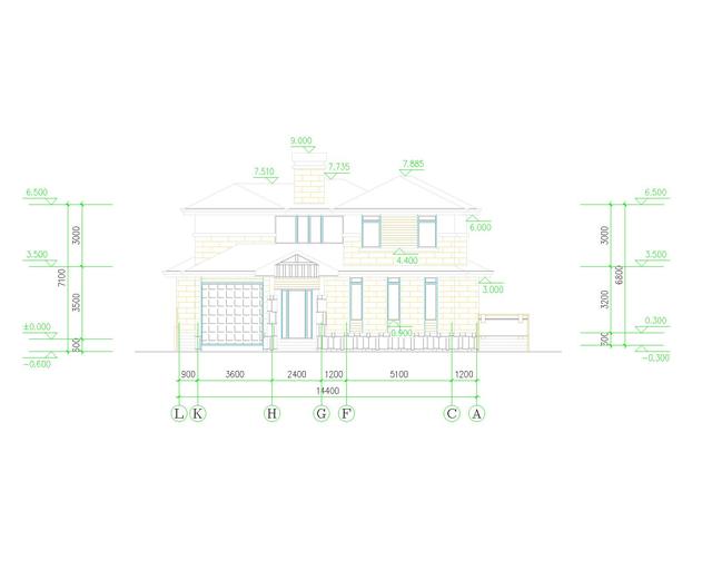 12.9*14.4二層農(nóng)村別墅圖，傳統(tǒng)設計風格與現(xiàn)代設計風格相結合，讓人過目不忘！