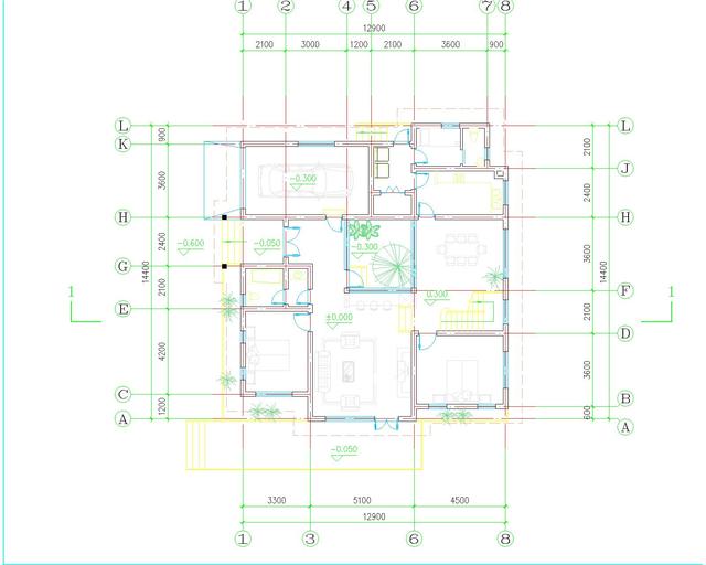 12.9*14.4二層農(nóng)村別墅圖，傳統(tǒng)設計風格與現(xiàn)代設計風格相結合，讓人過目不忘！
