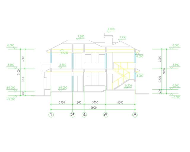 12.9*14.4二層農(nóng)村別墅圖，傳統(tǒng)設計風格與現(xiàn)代設計風格相結合，讓人過目不忘！