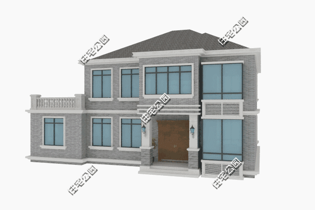 二層農村別墅設計圖，11×16米帶飄窗露臺，美得不像話