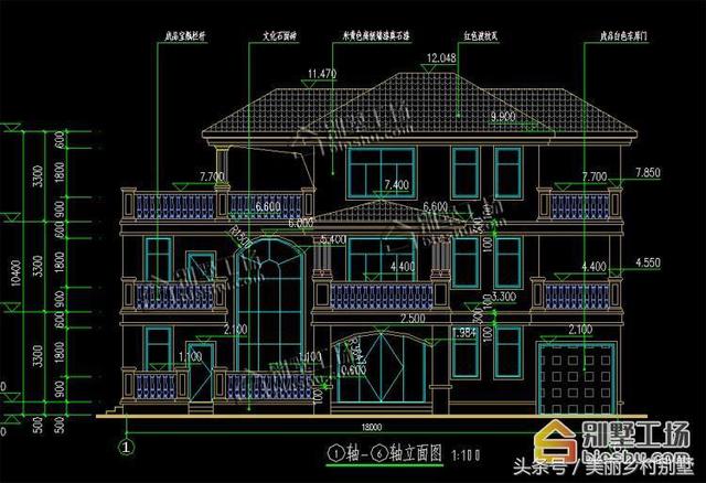 農(nóng)村三層別墅設(shè)計(jì)圖，宅基地大開間，28萬帶車庫造價(jià)低
