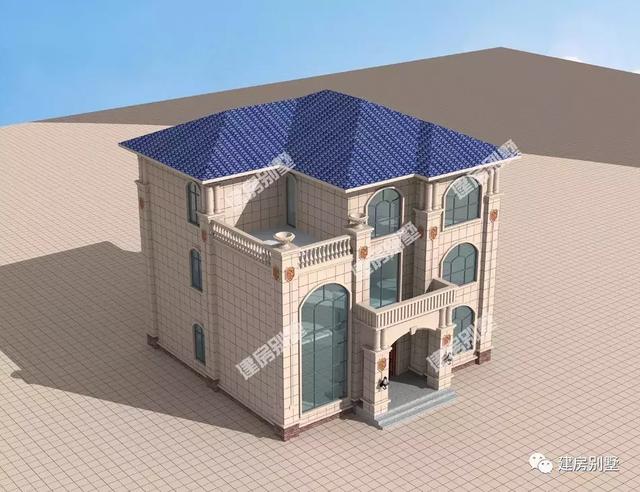 13.38×12米三層農(nóng)村別墅設(shè)計(jì)圖，外觀和布局都特別贊，主體造價45萬左右