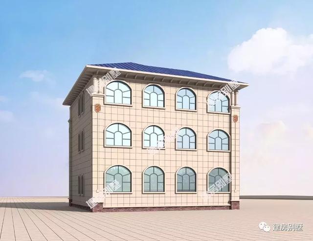 13.38×12米三層農(nóng)村別墅設(shè)計(jì)圖，外觀和布局都特別贊，主體造價45萬左右