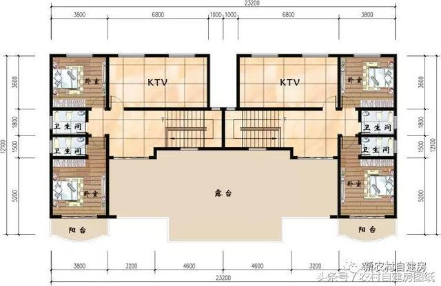 4款雙拼農(nóng)村建房別墅設(shè)計圖，戶型選的好，兄弟和睦父母也高興