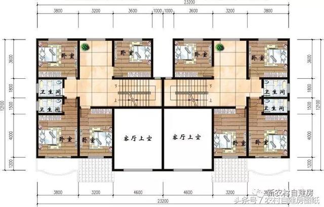 4款雙拼農(nóng)村建房別墅設(shè)計圖，戶型選的好，兄弟和睦父母也高興