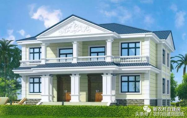 4款雙拼農(nóng)村建房別墅設(shè)計圖，戶型選的好，兄弟和睦父母也高興