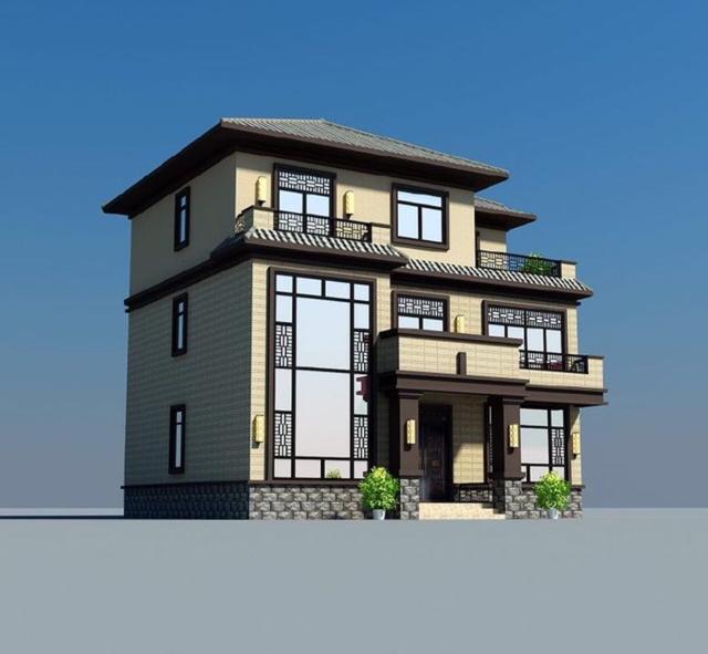 這樣的新中式別墅設(shè)計圖要在農(nóng)村建起來，肯定倍兒有面！