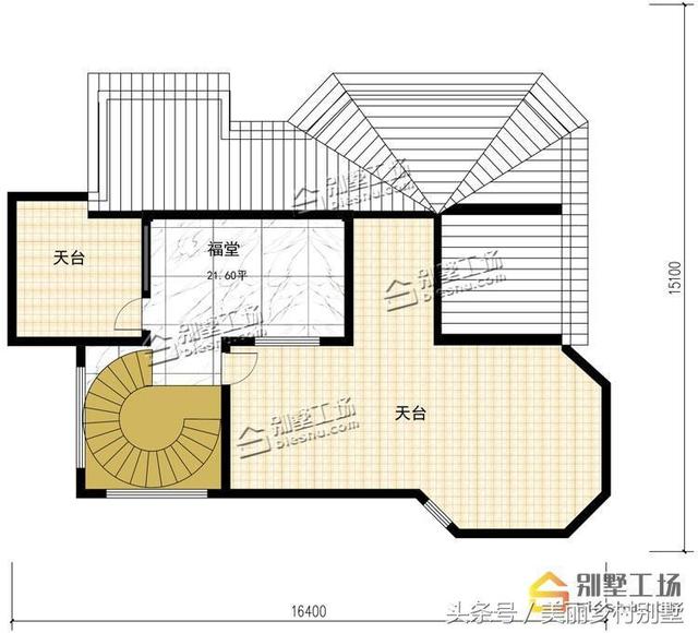 農(nóng)村四層別墅設(shè)計(jì)圖，框架結(jié)構(gòu)帶旋轉(zhuǎn)樓梯，造價(jià)60萬左右