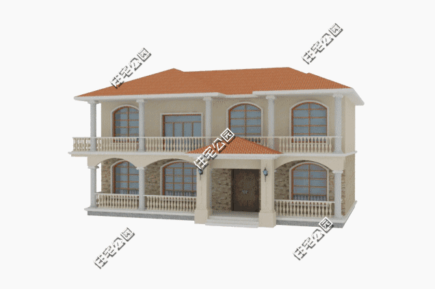 二層洋氣農(nóng)村別墅設(shè)計(jì)圖，6室2廳，整體別致細(xì)膩