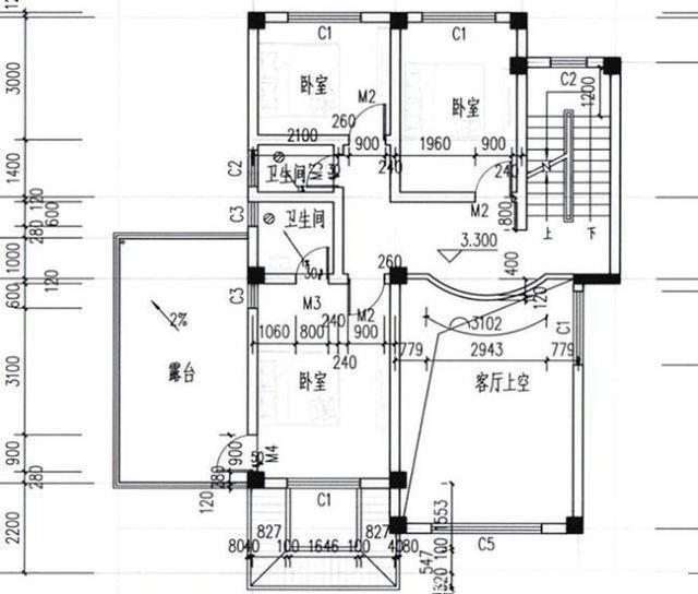 12×14米2廳5臥三層帶挑空客廳+超大落地窗別墅設(shè)計圖，整體色彩雅觀精致