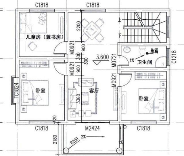 2款25萬二層簡歐農(nóng)村小別墅設(shè)計(jì)圖，外形設(shè)計(jì)雅觀，室內(nèi)布局流暢