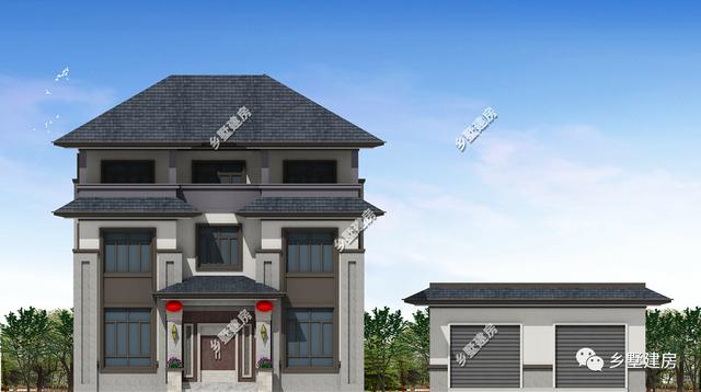 中式三層別墅設(shè)計(jì)圖還設(shè)有茶室，能建起這樣的別墅也著實(shí)挺拉風(fēng)