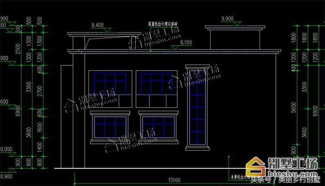 13.9X12.9m現(xiàn)代二層別墅設計圖，地下室車庫，在農(nóng)村建也是一個不錯的選擇